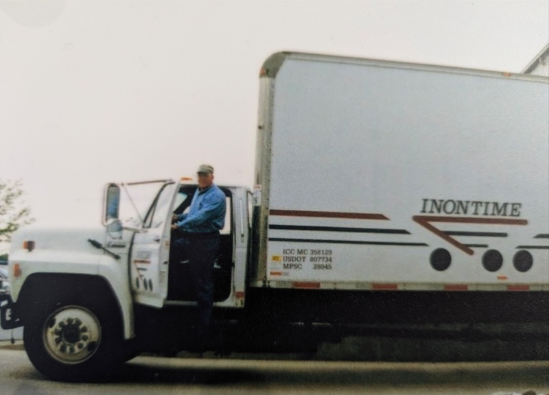 Inontime Truck with a man